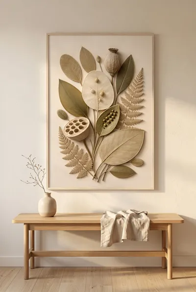 Interior view: Botanical relief: essence of stillness