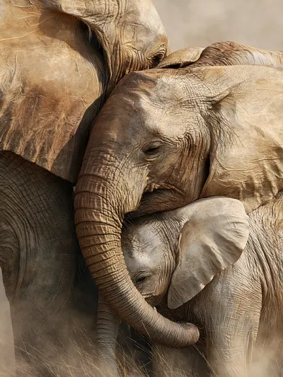 Wall art: Elephants: an eternal bond