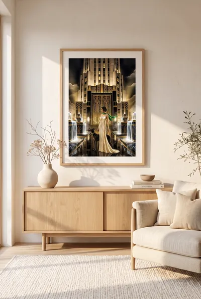 Interior view: Gatsby glamour and mystery by the Art Deco fountain