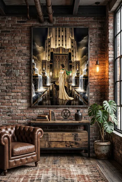 Interior view: Gatsby glamour and mystery by the Art Deco fountain