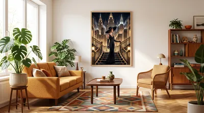 Interior view: Golden Age glamour: the night belongs to her