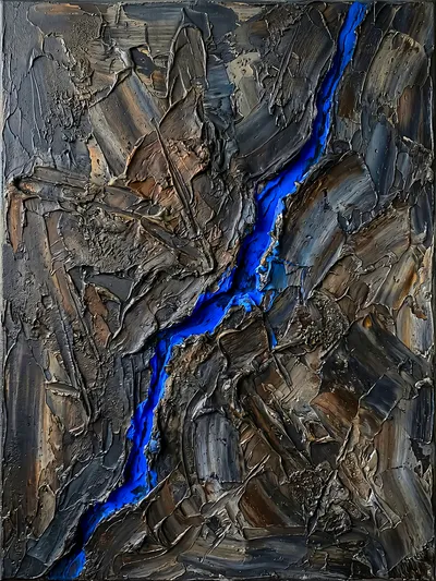 Wall art: Cobalt rift: energy from the depths