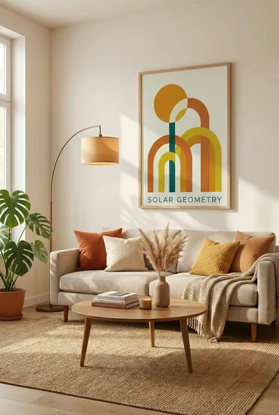Interior view: Retro solar geometry