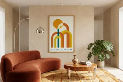 Interior view: Retro solar geometry
