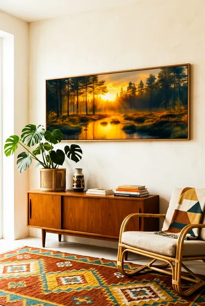 Interior view: Sunrise: nature awakening