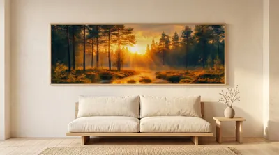 Interior view: Sunrise: nature awakening