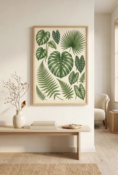 Interior view: Tropical leaf studies