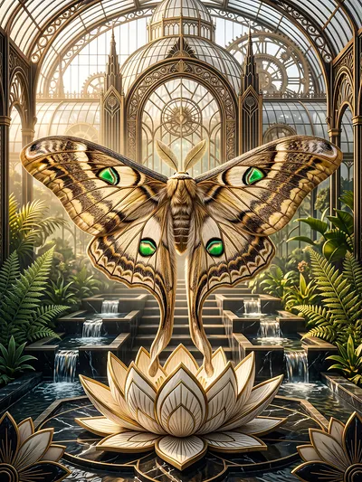 Wall art: When the moth makes time stand still