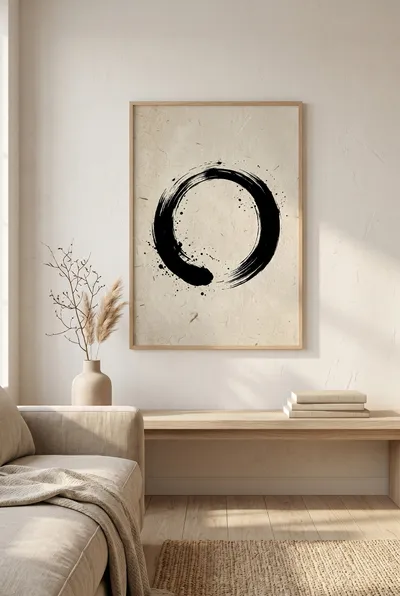 Interior view: Zen ensō circle