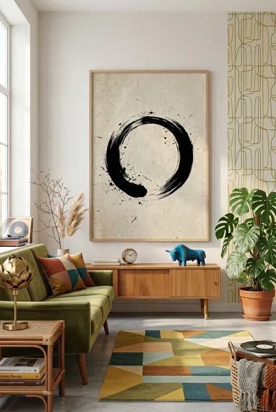 Interior view: Zen ensō circle