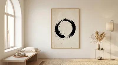 Interior view: Zen ensō circle