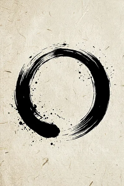 Wall art: Zen ensō circle